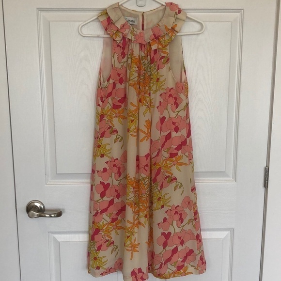sara Campbell silk dress floral print fully lined - Picture 2 of 10